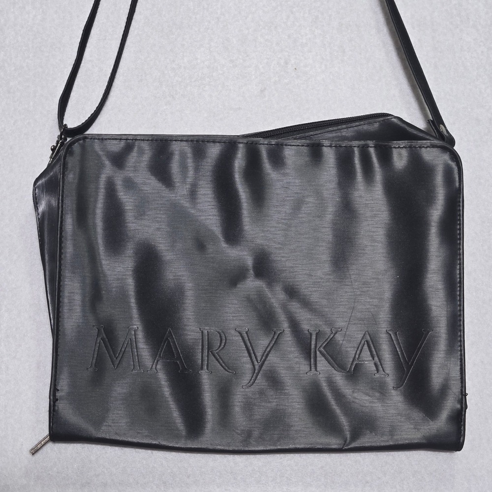 Mary Kay Organizer Bag Women OS Black Good Satin Embossed Logo work bag